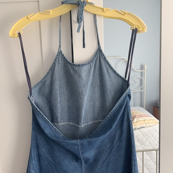 Vintage JACOB Halter Denim Dress 100% cotton - Picture 3 of 7